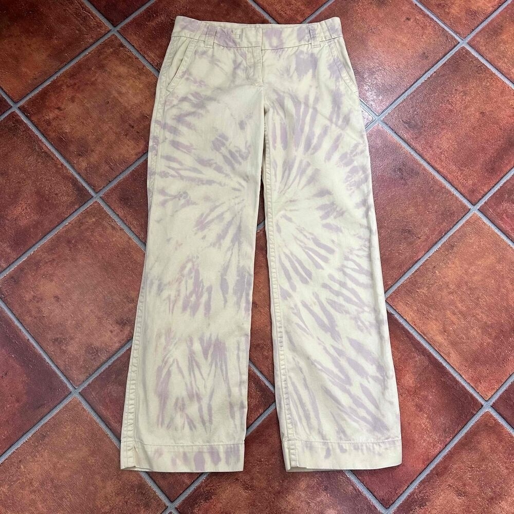 J. Crew Multicolor Tie-Dye Elastic Waistband Casual Pants Size 4